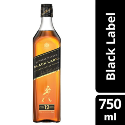 Johnnie Walker Blended Malt Scotch Whisky Black Label 80 Proof - 750 Ml