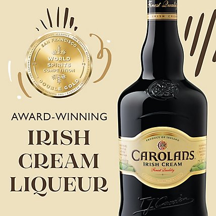 Carolans Liqueur Cream Irish 34 Proof - 750 Ml - Image 2