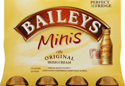 Baileys Liqueur Irish Cream The Original 34 Proof Minis - 4-100 Ml - Image 2