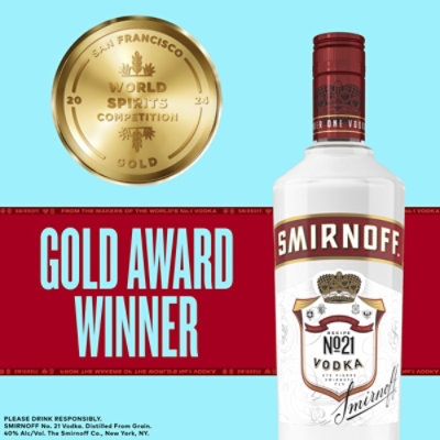 Smirnoff No. 21 Award Winning Vodka Glass Bottle - 750 Ml - Image 5