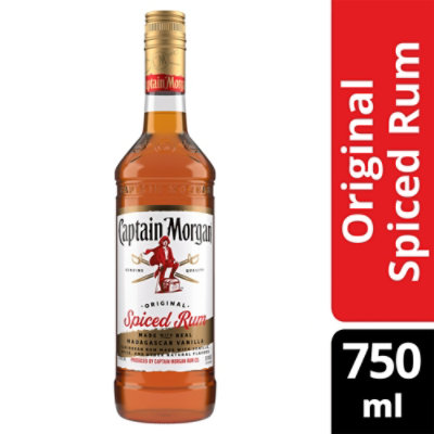 Captain Morgan Rum Spiced Original Longneck Bottle 70 Proof - 750 Ml