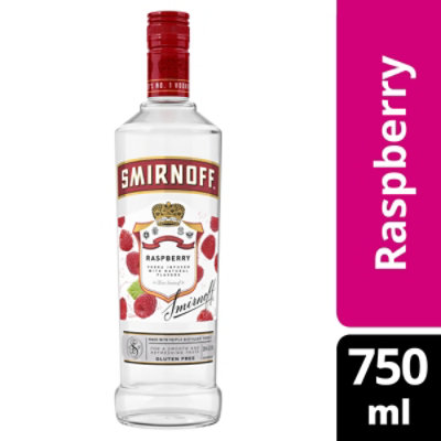 Smirnoff Vodka Infused With Natural Flavors Raspberry Bottle - 750 Ml - Image 1