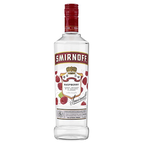 Smirnoff Vodka Infused With Natural Flavors Raspberry Bottle - 750 Ml