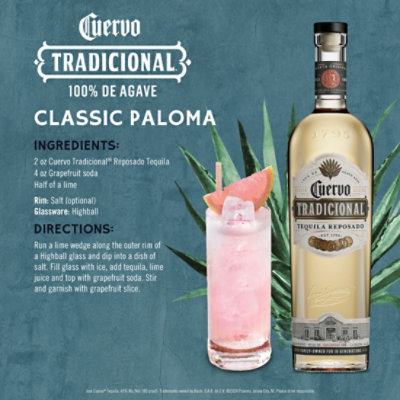 Jose Cuervo Tradicional Reposado Tequila 80 Proof - 750 Ml - Image 3