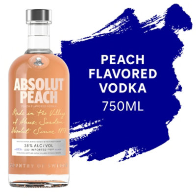 Absolut Vodka Apeach 80 Proof - 750 Ml - Image 1