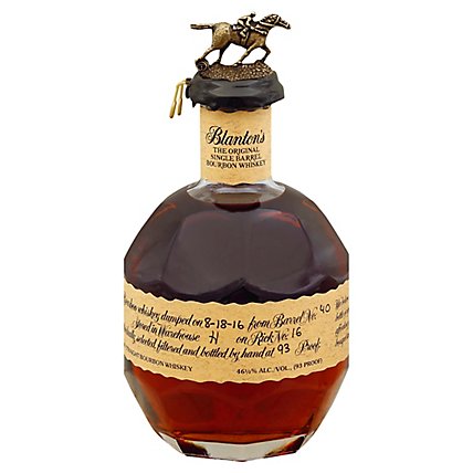 Blantons Single Barrel Bourbon Whiskey 93 Proof-750ML (Limited quantities may be available in store) - Image 1