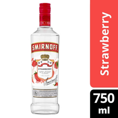 Smirnoff Vodka Infused With Natural Flavors Strawberry Bottle - 750 Ml - Image 1