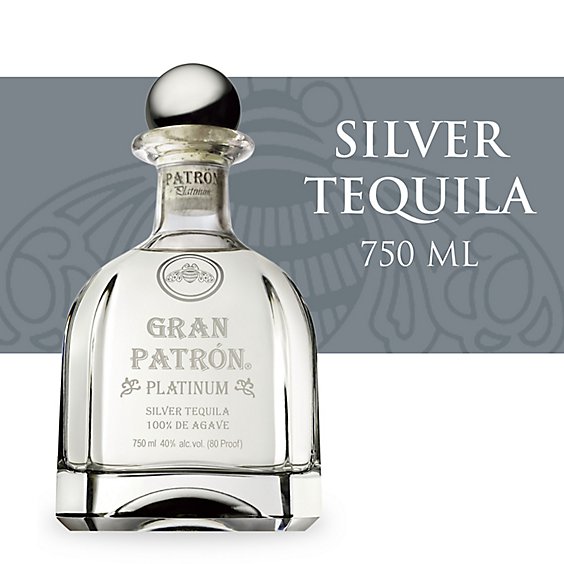 Gran Patron Tequila Platinum 80 Proof - 750 Ml (Limited quantities may be available in store)