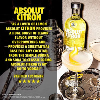 Absolut Citron Flavored Vodka - 750 Ml - Image 7