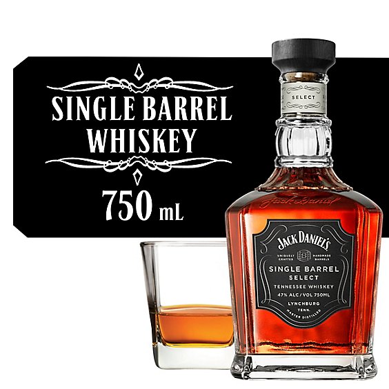 Jack Daniel's Single Barrel Select Tennessee Whiskey 94 Proof with Glencairn Glass - 750 Ml