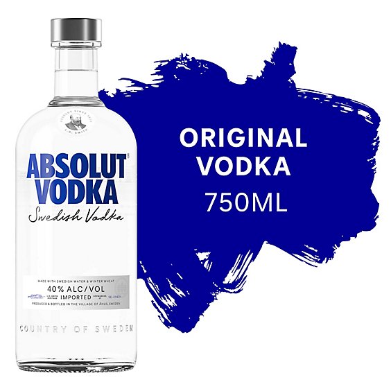 Absolut Original Vodka 80 Proof - 750 Ml