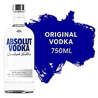 Absolut Original Vodka 80 Proof - 750 Ml - Image 1