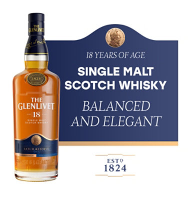 The Glenlivet 18 Year Old Single Malt Scotch Whisky - 750 Ml