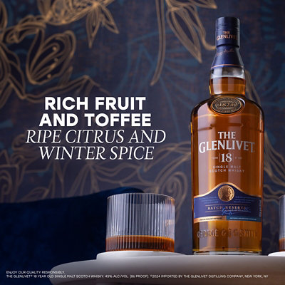 The Glenlivet 18 Year Old Single Malt Scotch Whisky - 750 Ml