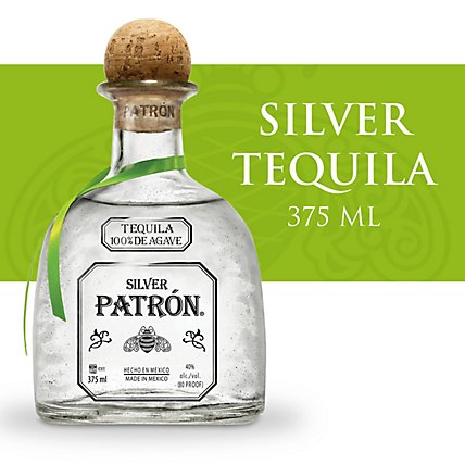 Patrón Silver Tequila Bottle - 375 Ml - Image 1