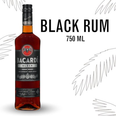 Bacardi Black Gluten Free Rum - 750 Ml - Image 1