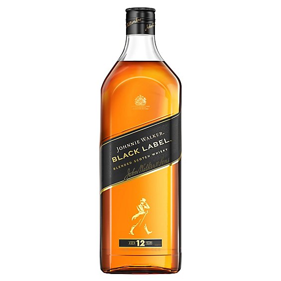 Johnnie Walker Black Label Blended Scotch Whisky - 1.75 Liter