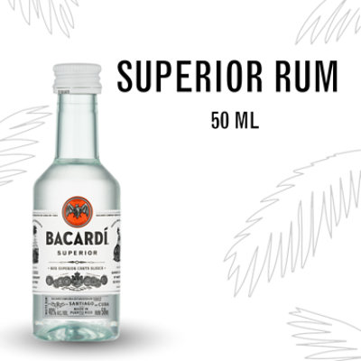 Bacardi Superior Gluten Free White Rum - 50 Ml - Image 1