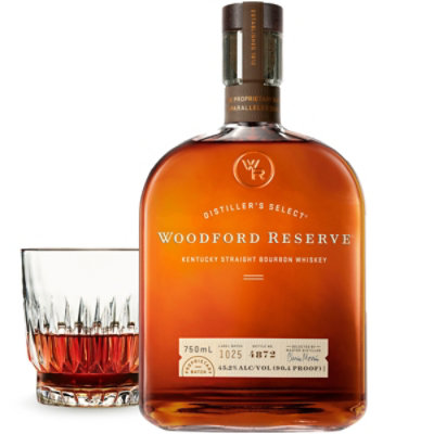 Woodford Reserve Kentucky Straight Bourbon Whiskey 90.4 Proof Bottle - 750 Ml