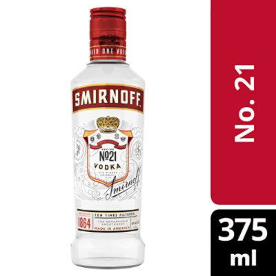 Smirnoff No. 21 Award Winning Vodka Bottle - 375 Ml