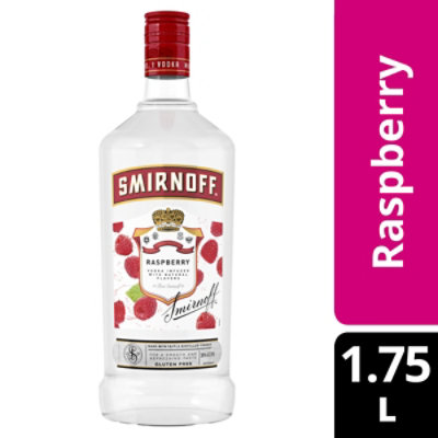 Smirnoff Vodka Infused With Natural Flavors Raspberry Bottle