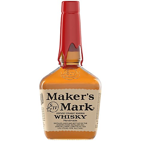 Makers Mark Whisky Bourbon Kentucky Straight 90 Proof - 1.75 Liter