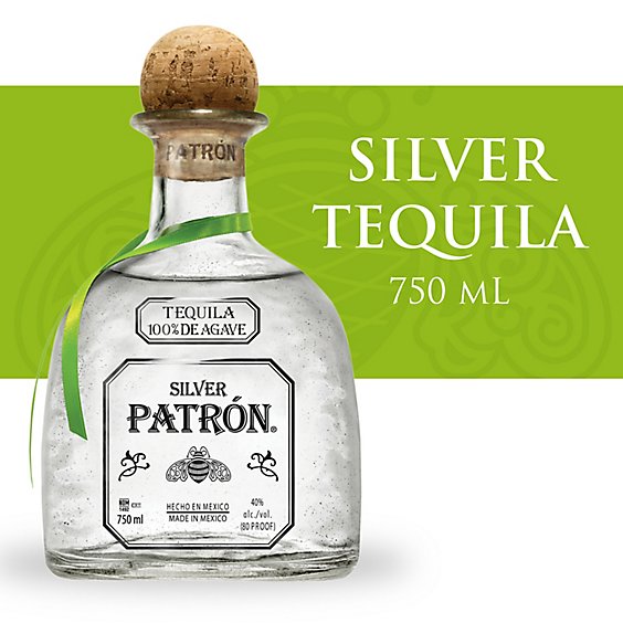 Patrón Silver Tequila Bottle - 750 Ml
