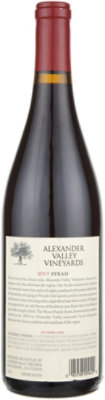 Alexander Valley Vineyards Syrah Wine - 750 Ml - Image 2