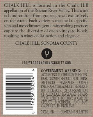 Chalk Hill Sauvignon Blanc California White Wine - 750 Ml - Image 2