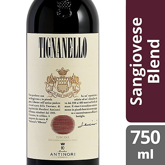 Bør Styrke Ansvarlige person Antinori Tenuta Tignanello Toscana IGT Red Wine - 750 Ml - Safeway