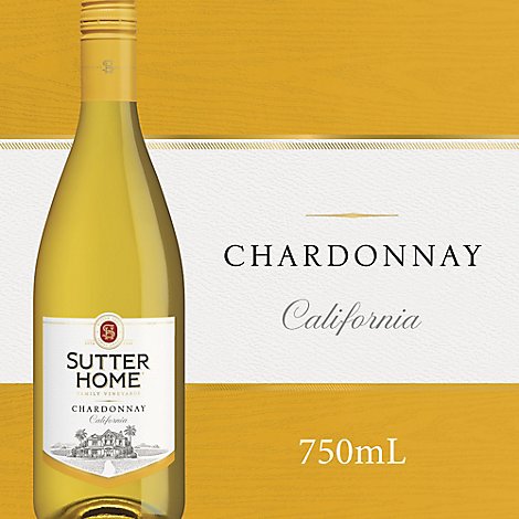 Sutter Home Chardonnay White Wine Bottle - 750 Ml