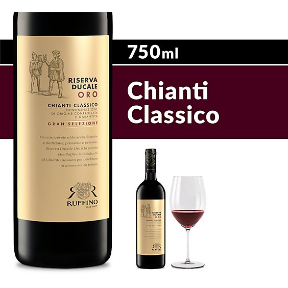 Ruffino Riserva Ducale Oro Gran Selezione Chianti Classico Italian Red Wine - 750 Ml