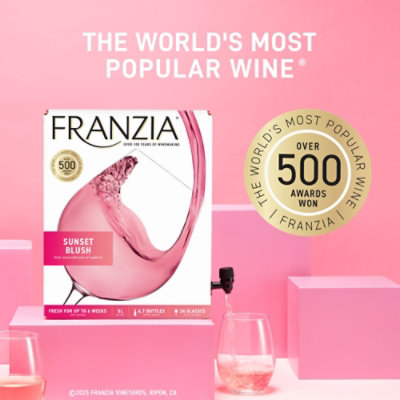 Franzia Blush Pink Wine - 5 Liters - Image 4