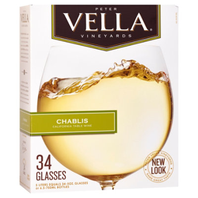 Peter Vella Chablis White Box Wine - 5 Liter - Image 2