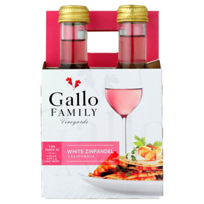 Gallo Family Vineyards White Zinfandel Blush Wine -4 - 187 Ml