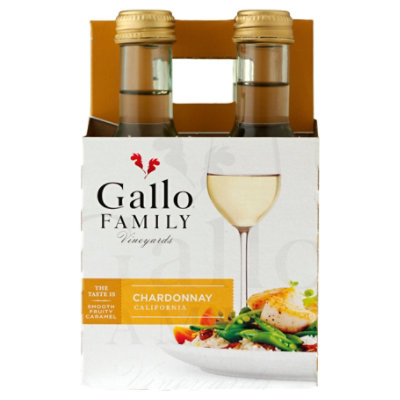 Gallo Family Vineyards Chardonnay White Wine -4-187 Ml - Image 2