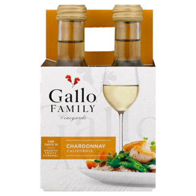 Gallo Family Vineyards Chardonnay White Wine -4-187 Ml - Image 3