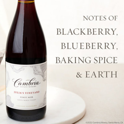 Cambria Julias Vineyard Wine Red Pinot Noir - 750 Ml - 750 Ml - 750 ML - Image 3