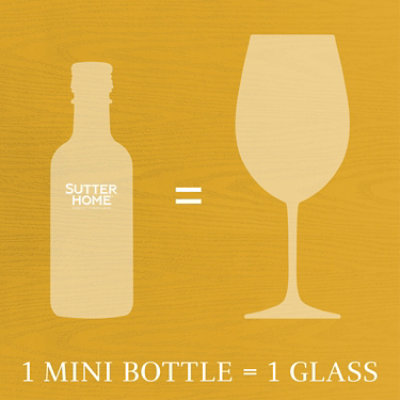 Sutter Home Chardonnay White Wine Bottle - 4-187 Ml - Image 5