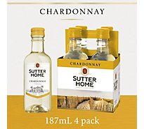 Sutter Home Chardonnay White Wine Bottles - 4-187 Ml
