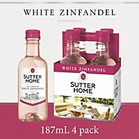 Sutter Home White Zinfandel Wine Bottle - 4-187 Ml - Image 1