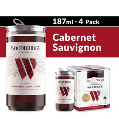 Woodbridge Cabernet Sauvignon Red Wine Cans - 4-187 Ml - Image 1