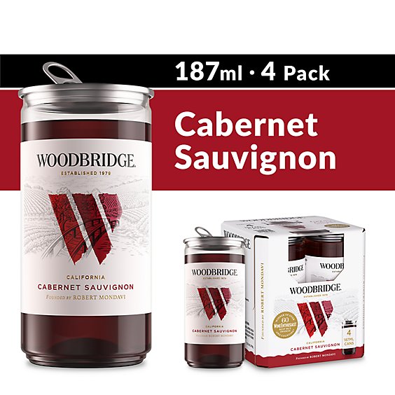 Woodbridge Cabernet Sauvignon Red Wine Cans - 4-187 Ml
