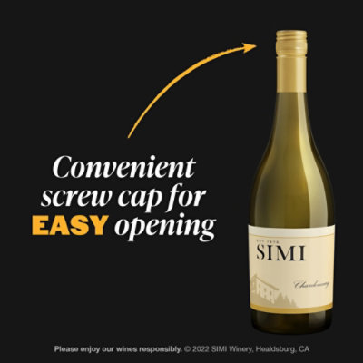 SIMI Chardonnay White Wine - 750 Ml - Image 2