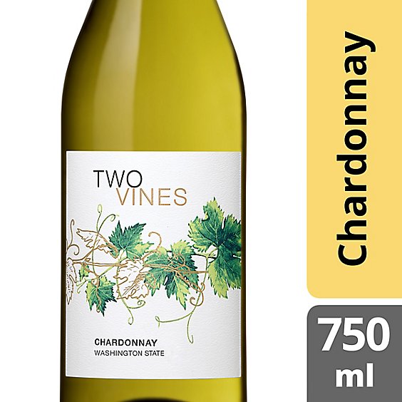 Two Vines Wine Chardonnay - 750 Ml