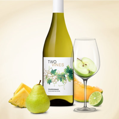 Two Vines Wine Chardonnay - 750 Ml - Image 3