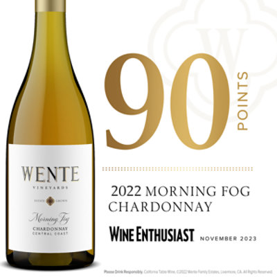 Wente Wine Chardonnay Morning Fog Livermore Valley San Francisco Bay - 750 Ml - Image 5