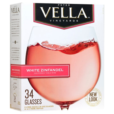 Peter Vella White Zinfandel Box Wine - 5 Liter - Image 2