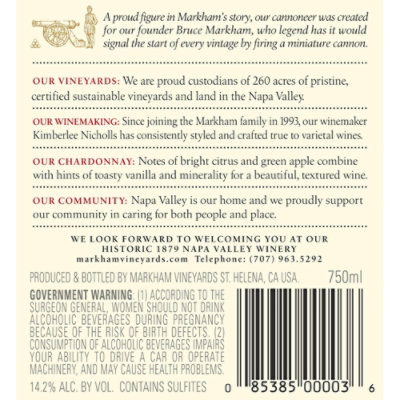 Markham Napa Valley Chardonnay Wine - 750 Ml - Image 2