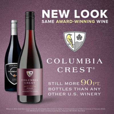Columbia Crest Grand Estates Syrah Red Wine - 750 Ml - Image 2